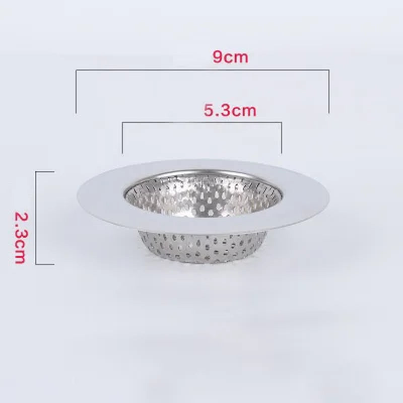 1PC Household Stainless Steel Sink Strainer Metal Filter Bath Drain Waste Screen Kitchen Supplies Bathroom Accessories