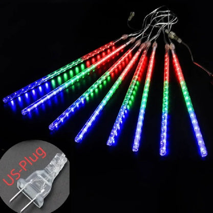 Led Light Outdoor Meteor Shower Rain Lights Waterproof Garden Street Garland New Year Christmas Decor Holiday Solar/Eu/Us Plug