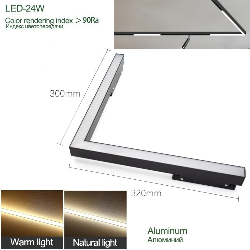N1 Modern Recessed Magnetic Track Lights Design Led Lamp Magnetic Rail Ceiling System Indoor Track Lighting Spot Rail Spotlights