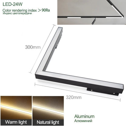 N1 Modern Recessed Magnetic Track Lights Design Led Lamp Magnetic Rail Ceiling System Indoor Track Lighting Spot Rail Spotlights