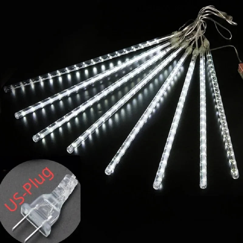 Led Light Outdoor Meteor Shower Rain Lights Waterproof Garden Street Garland New Year Christmas Decor Holiday Solar/Eu/Us Plug