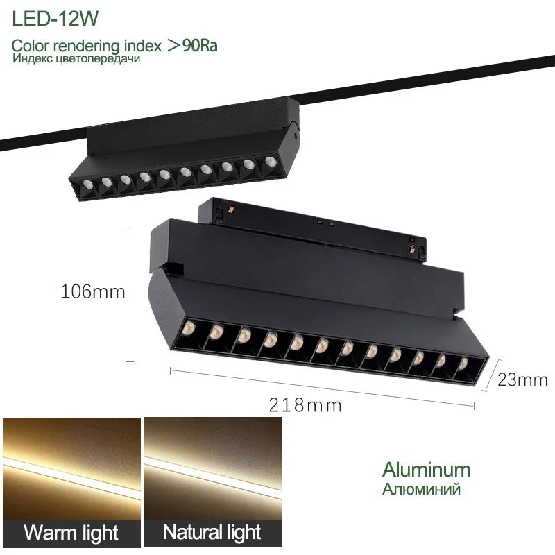 N1 Modern Recessed Magnetic Track Lights Design Led Lamp Magnetic Rail Ceiling System Indoor Track Lighting Spot Rail Spotlights