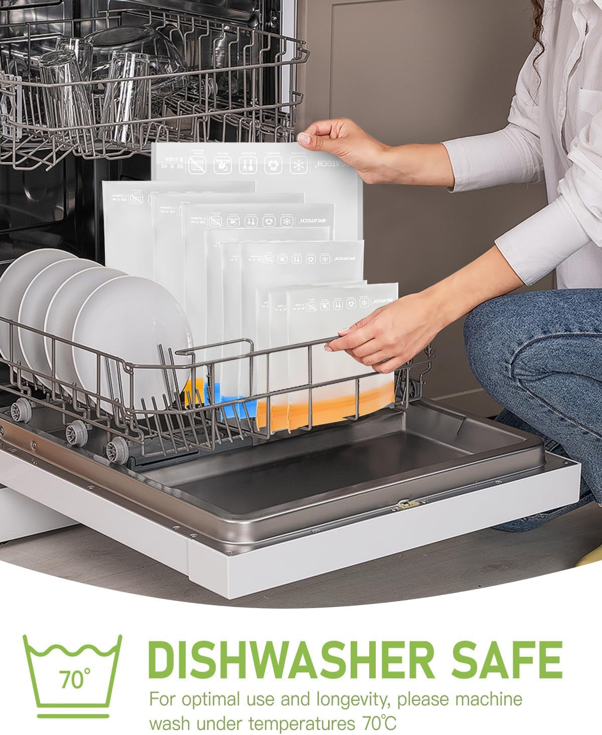 Reusable Storage Bags, Reusable Freezer Bags with Double Zipper (Reusable Ziplock Bags for Storage Lunch Bags)