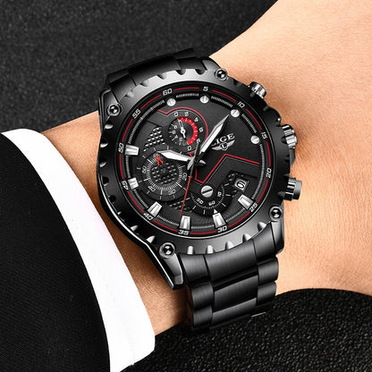 Relogio Masculino  New Men Watches Top Luxury Brand Fashion Sport Waterproof Chronograph Male Stainless Steel Wristwatch Men