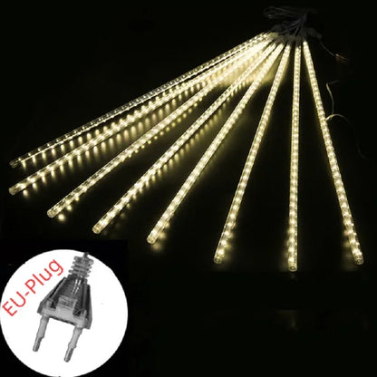 Led Light Outdoor Meteor Shower Rain Lights Waterproof Garden Street Garland New Year Christmas Decor Holiday Solar/Eu/Us Plug
