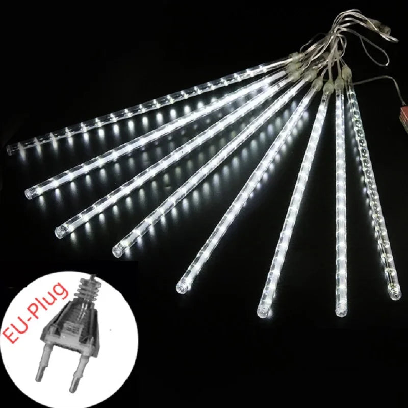 Led Light Outdoor Meteor Shower Rain Lights Waterproof Garden Street Garland New Year Christmas Decor Holiday Solar/Eu/Us Plug