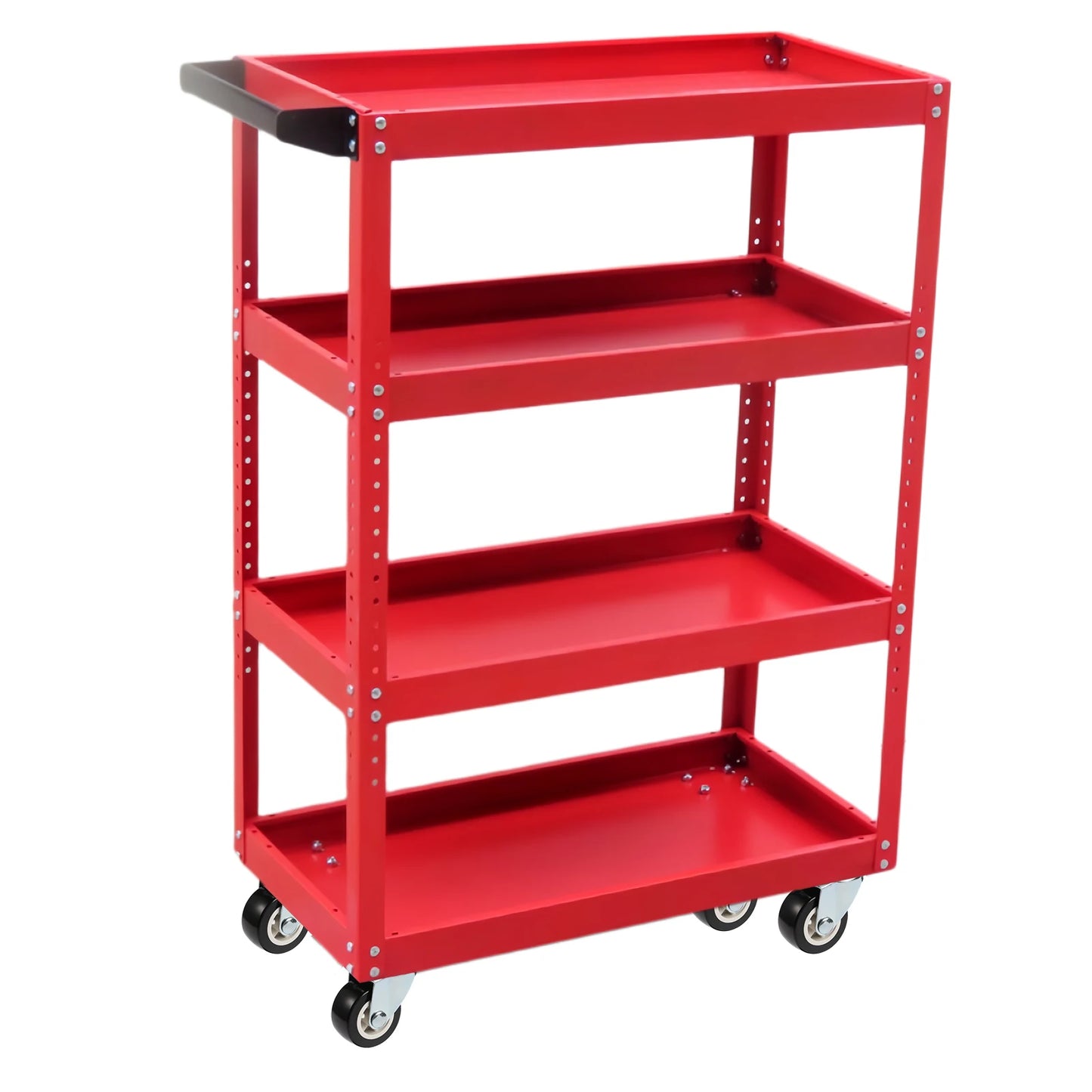 Set of 4 1"/1.25"/2" PVC Furniture Casters Wear Resistant Mute Universal Heavy Trolley Wheels 360 Degrees Swivel Castor