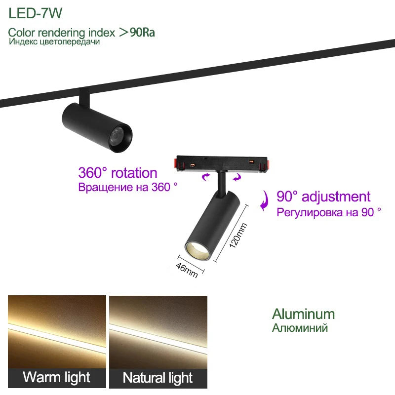 N1 Modern Recessed Magnetic Track Lights Design Led Lamp Magnetic Rail Ceiling System Indoor Track Lighting Spot Rail Spotlights