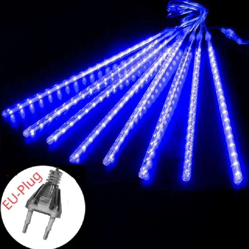 Led Light Outdoor Meteor Shower Rain Lights Waterproof Garden Street Garland New Year Christmas Decor Holiday Solar/Eu/Us Plug