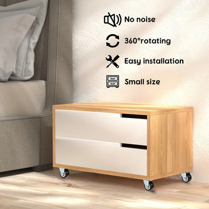 Set of 4 1"/1.25"/2" PVC Furniture Casters Wear Resistant Mute Universal Heavy Trolley Wheels 360 Degrees Swivel Castor