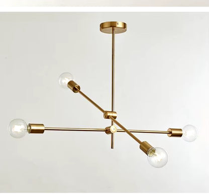 Magic Bean Molecular Chandelier Lights Rotatable Adjustment Luxury Brass Color Living Dining Room Bedroom Ins Wind Lamps