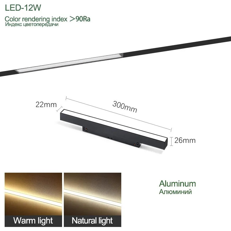 N1 Modern Recessed Magnetic Track Lights Design Led Lamp Magnetic Rail Ceiling System Indoor Track Lighting Spot Rail Spotlights