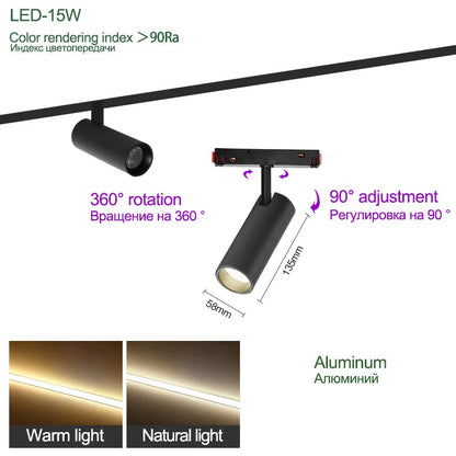 N1 Modern Recessed Magnetic Track Lights Design Led Lamp Magnetic Rail Ceiling System Indoor Track Lighting Spot Rail Spotlights