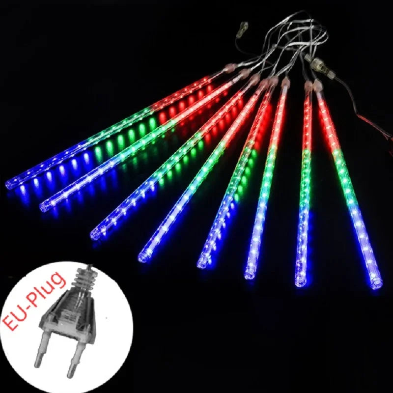 Led Light Outdoor Meteor Shower Rain Lights Waterproof Garden Street Garland New Year Christmas Decor Holiday Solar/Eu/Us Plug