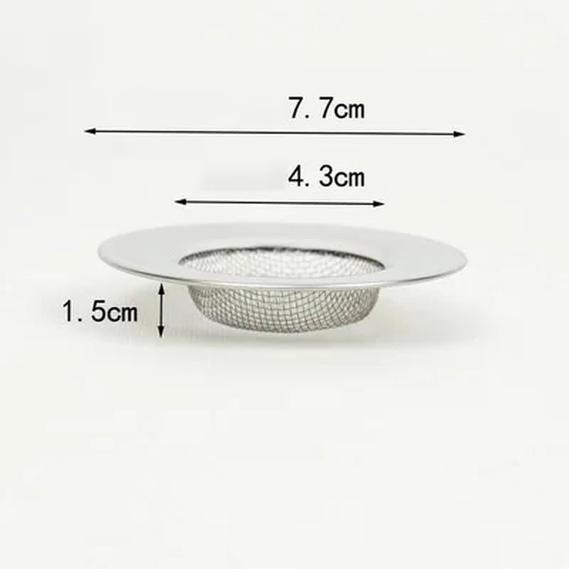 1PC Household Stainless Steel Sink Strainer Metal Filter Bath Drain Waste Screen Kitchen Supplies Bathroom Accessories