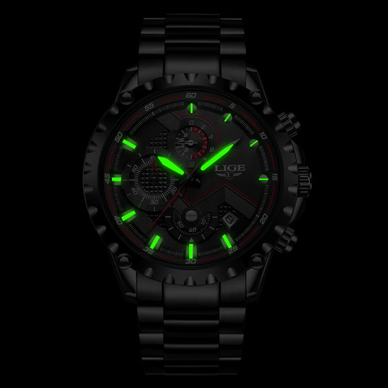 Relogio Masculino  New Men Watches Top Luxury Brand Fashion Sport Waterproof Chronograph Male Stainless Steel Wristwatch Men