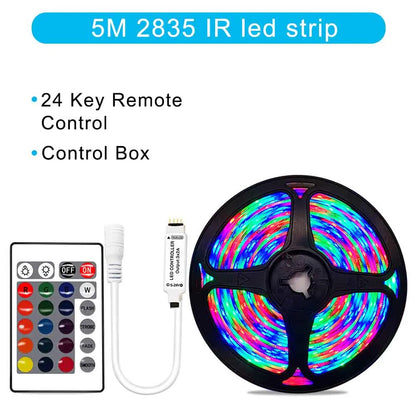 12V RGB LED Strips Wifi Bluetooth Infrared 30M 25M 20M 15M 5M 10M Lights for Room Diode Tape Flexible Ribbon Lamp Power Adapter