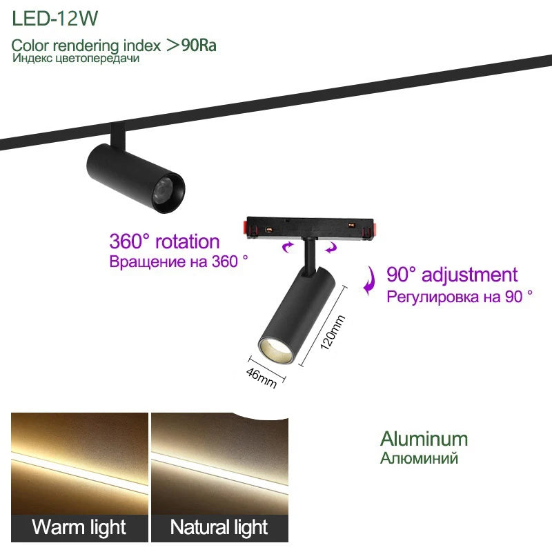 N1 Modern Recessed Magnetic Track Lights Design Led Lamp Magnetic Rail Ceiling System Indoor Track Lighting Spot Rail Spotlights