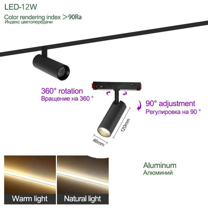 N1 Modern Recessed Magnetic Track Lights Design Led Lamp Magnetic Rail Ceiling System Indoor Track Lighting Spot Rail Spotlights