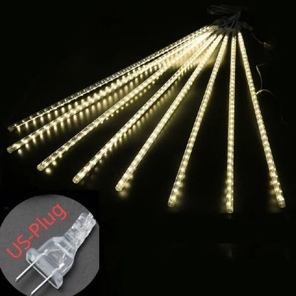 Led Light Outdoor Meteor Shower Rain Lights Waterproof Garden Street Garland New Year Christmas Decor Holiday Solar/Eu/Us Plug