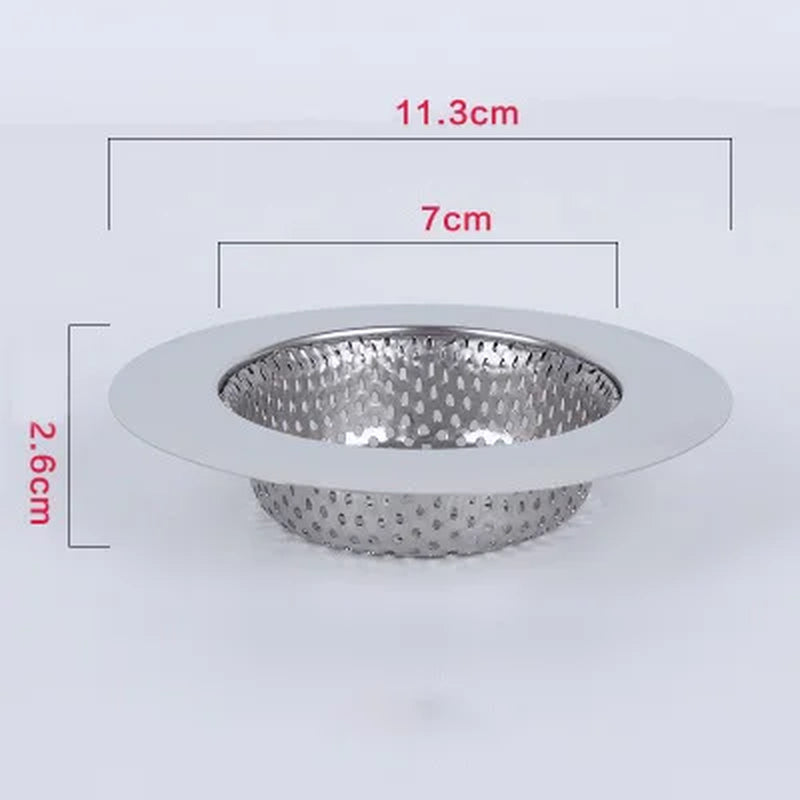 1PC Household Stainless Steel Sink Strainer Metal Filter Bath Drain Waste Screen Kitchen Supplies Bathroom Accessories