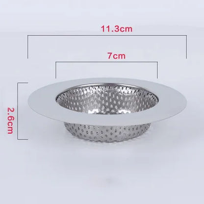 1PC Household Stainless Steel Sink Strainer Metal Filter Bath Drain Waste Screen Kitchen Supplies Bathroom Accessories